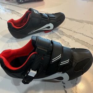 Peloton Black and Red Cycling Shoes